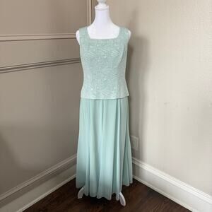 Alex Evenings Women's Tea Length Dress Weddings Formals Special Occasion size 10